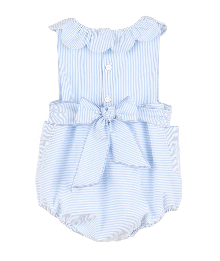 Blue & White Stripe Cul-De-Sac Sunsuit Bubble