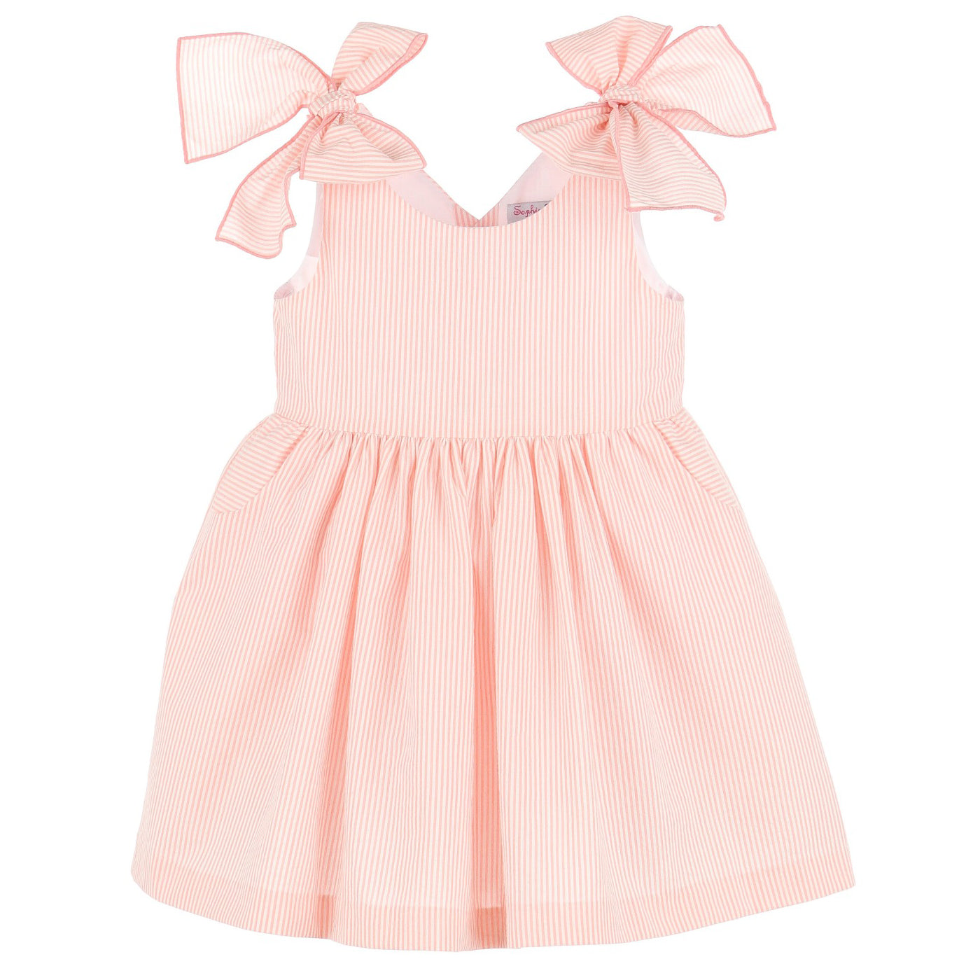 Peach Cul-De-Sac Summer Bow Dress