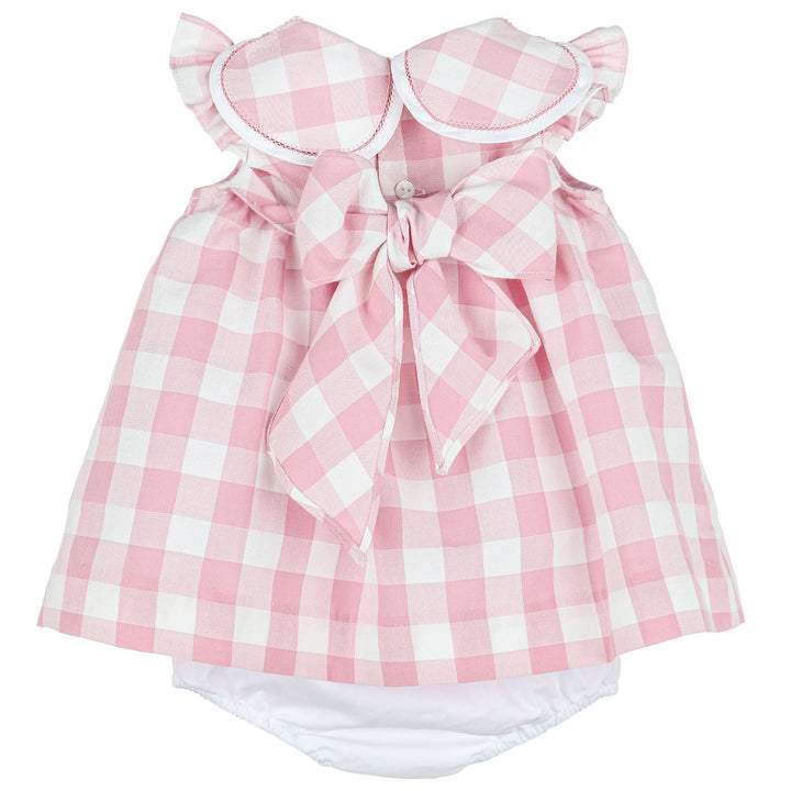 Pink Grand Gingham Petal Float Dress