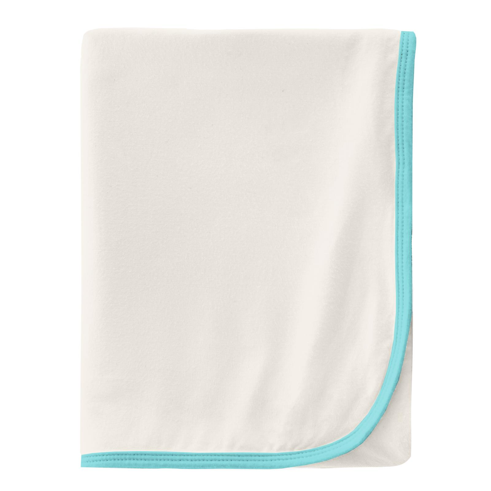 Natural With Iceberg Solid Swaddling Blanket