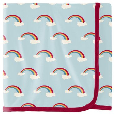 Spring Sky Rainbows Swaddling Blanket