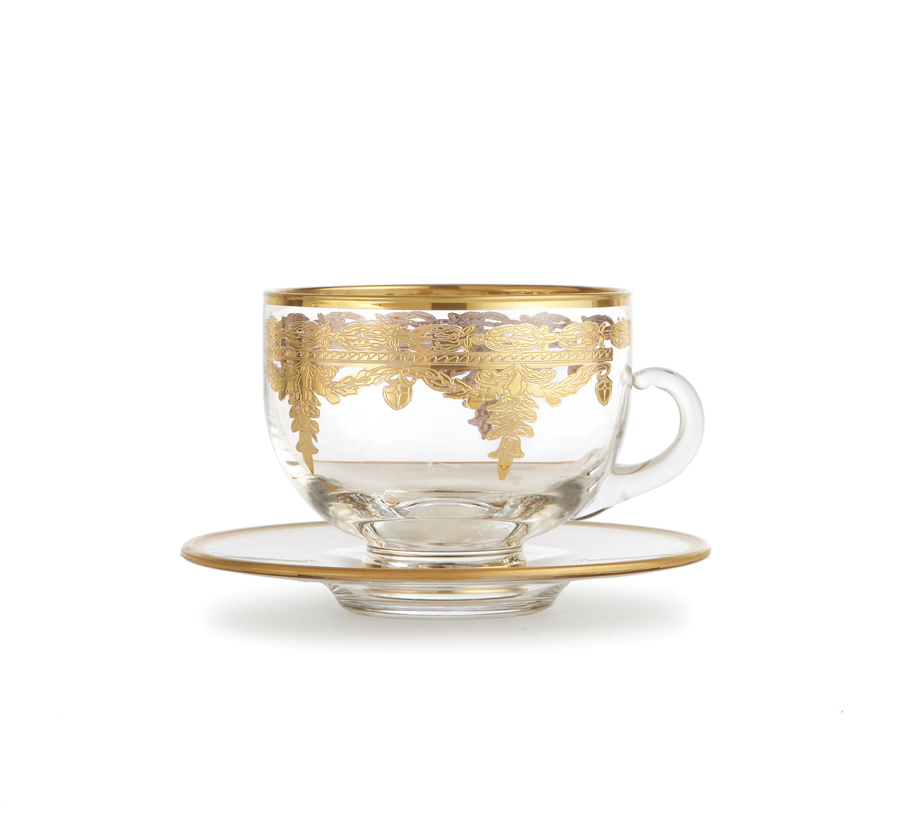 Vetro Gold Coffee Cup & Saucer