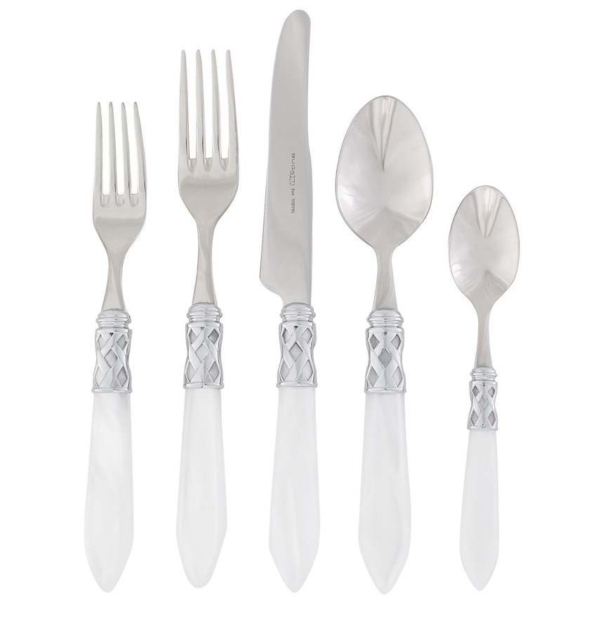 Aladdin Brilliant White Five Piece Place Setting 