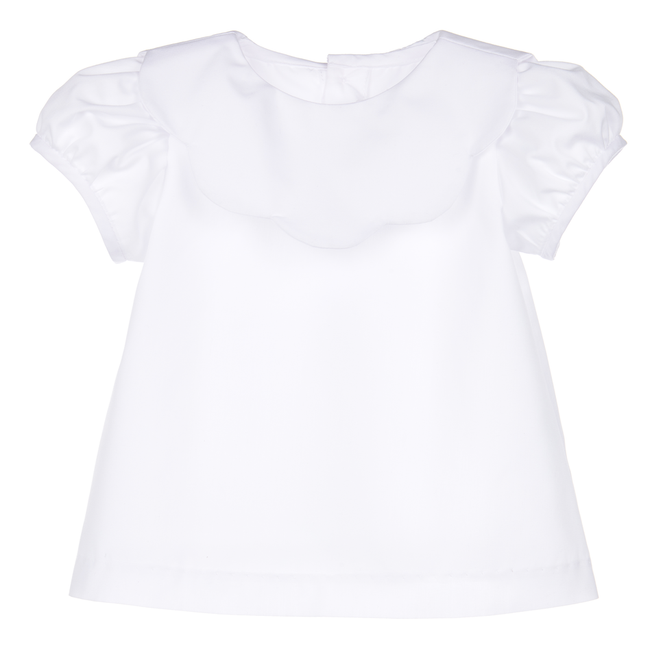 White Scallop Top