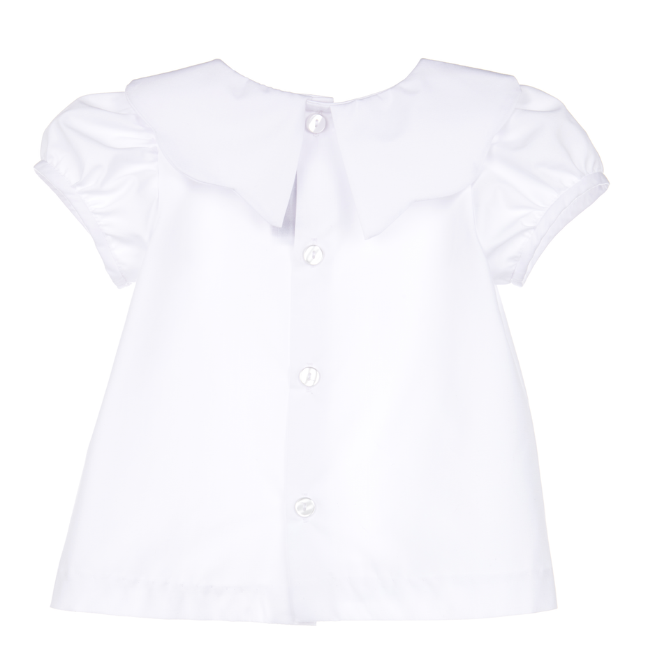 White Scallop Top