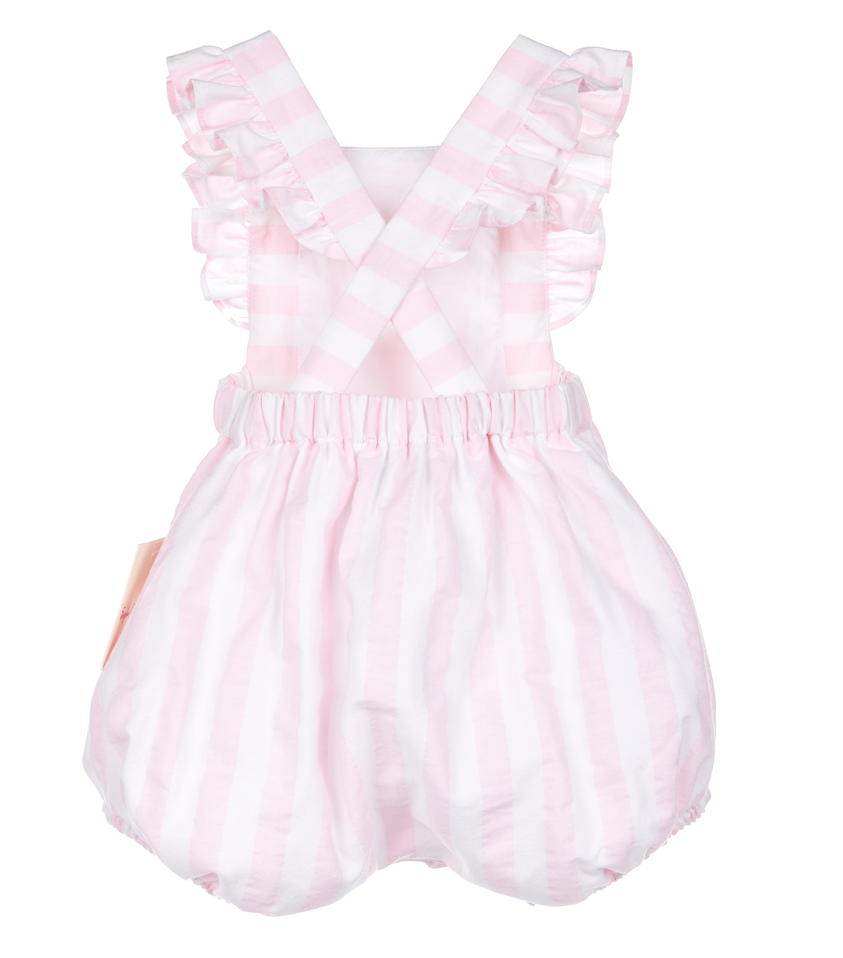 Pink Sunny Stripe Sunsuit Bubble