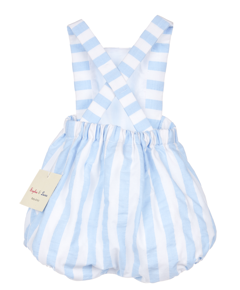 Blue Sunny Stripe Boy Overall