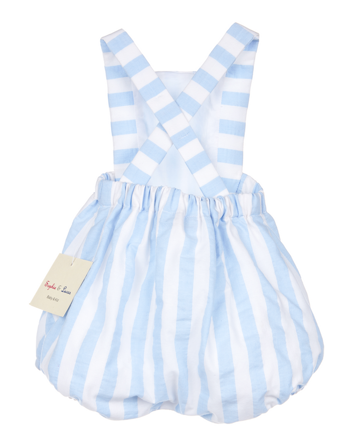 Blue Sunny Stripe Boy Overall