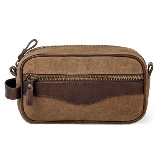 Campaign Waxed Canvas Toiletry Shave Kit