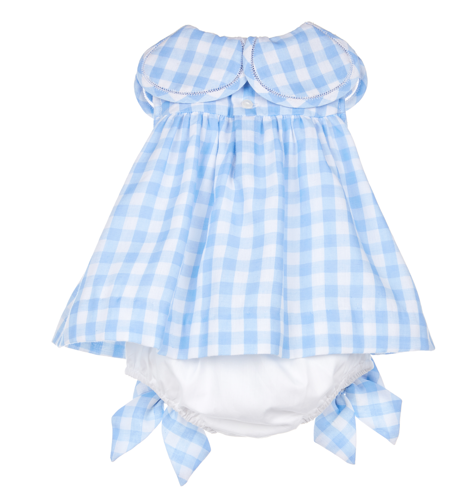 Ladybug Lunch Petal Collar Bow Dress With Bloomers