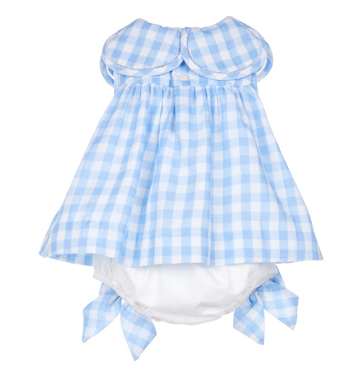 Ladybug Lunch Petal Collar Bow Dress With Bloomers