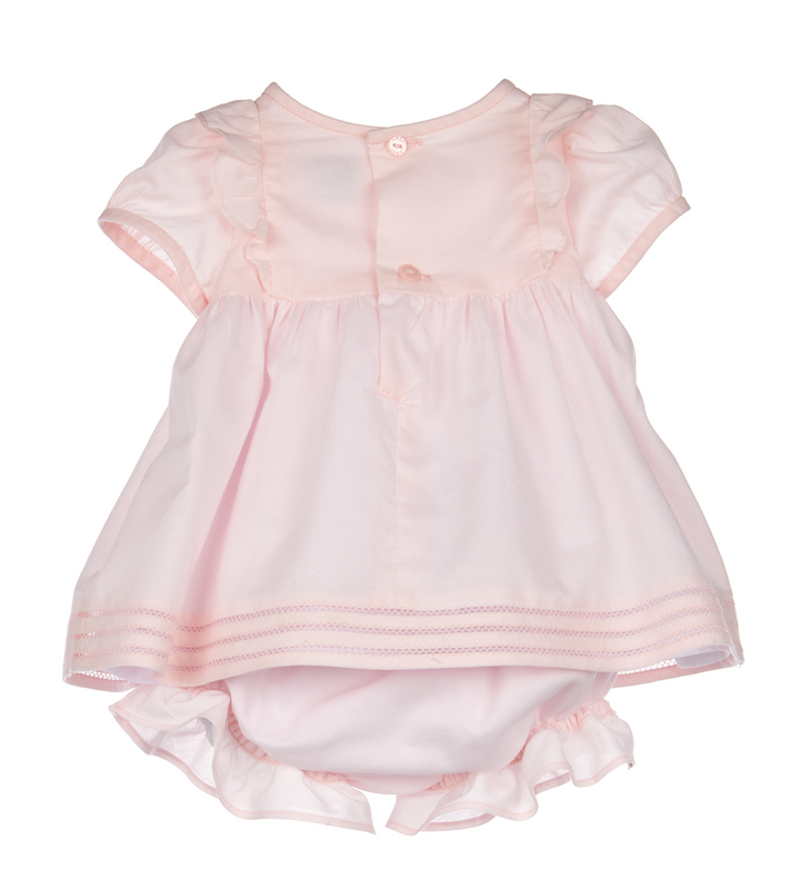 Pink Embroidered 3 Piece Dress Set