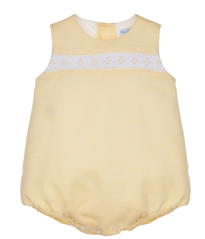 Yellow Lemon Tea Smocked Bubble