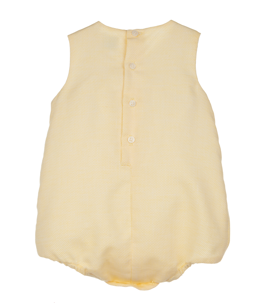 Yellow Lemon Tea Smocked Bubble