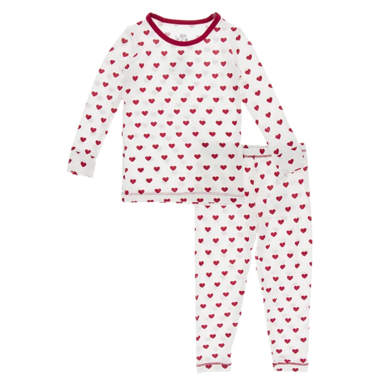 Natural Hearts Long Sleeve Pajama Set