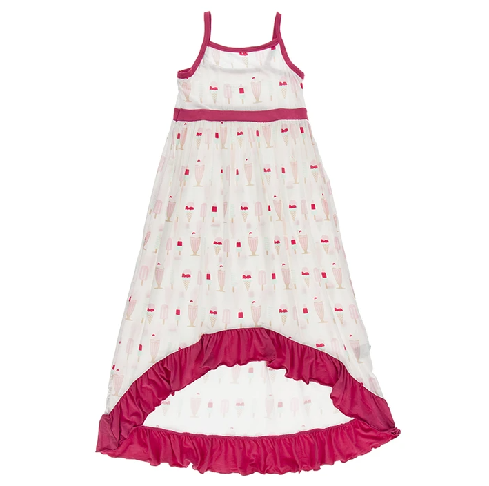 Natural Ice Cream Shop Hi-Lo Maxi Dress