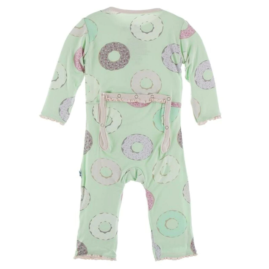 Pistachio Donut Muffin Ruffle Coverall w/ Zipper