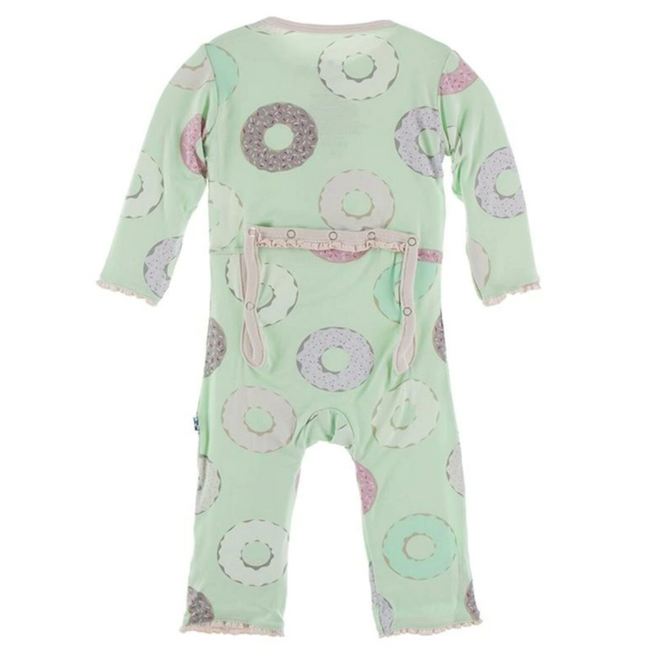 Pistachio Donut Muffin Ruffle Coverall w/ Zipper