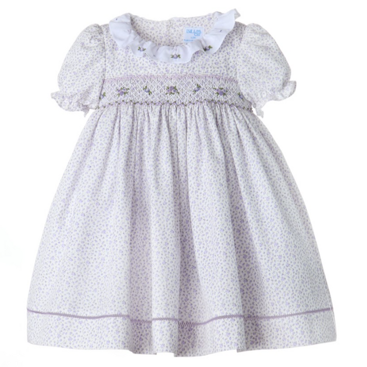 Lilac Roses Smocked Dress