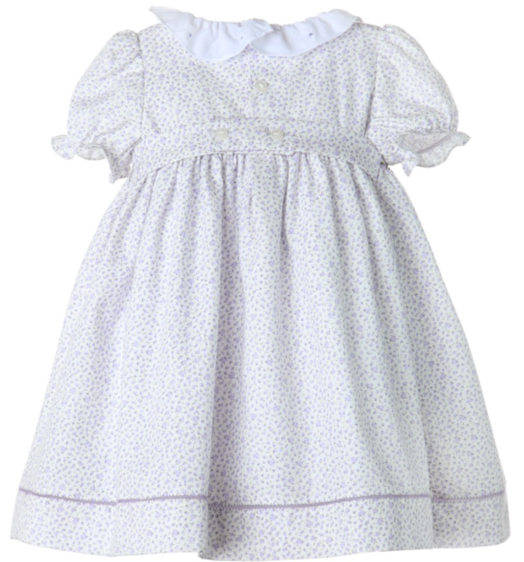 Lilac Roses Smocked Dress