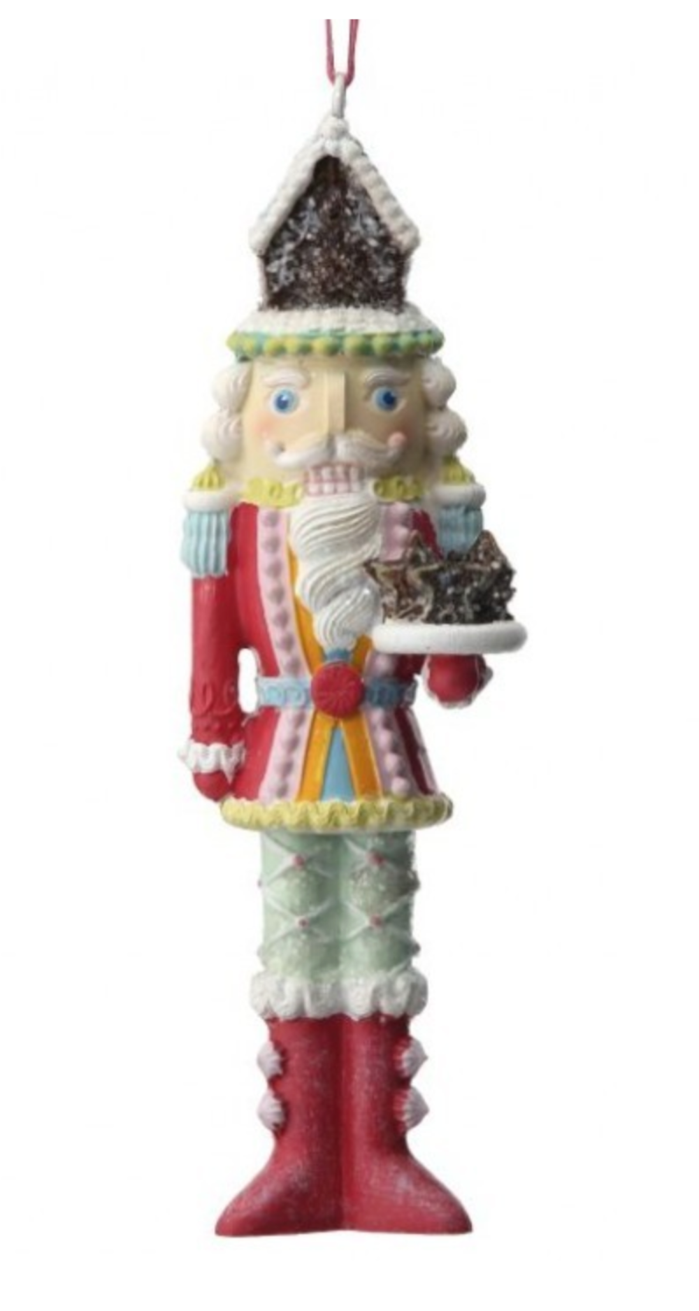 Nutcracker With Cake & Candy Ornament