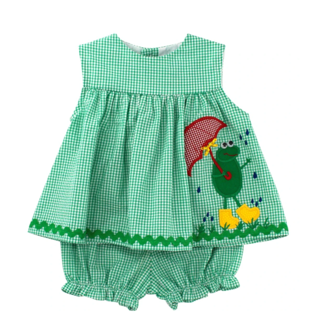 Froggy Flo Float Dress Set With Bloomer