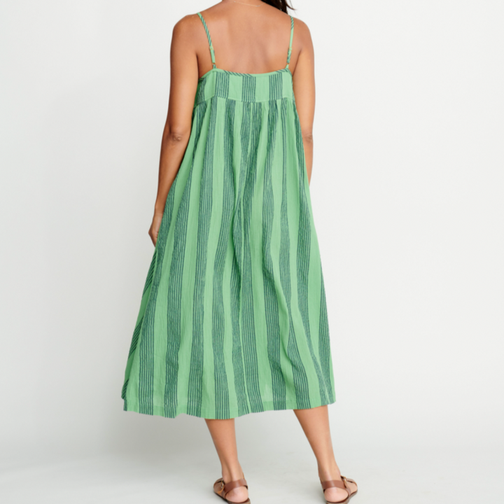 Peppermint & Navy Column Stripe Tia Dress