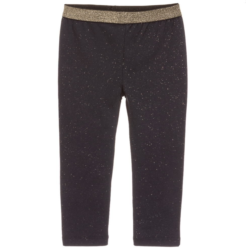 Black & Gold Sparkle Leggings 