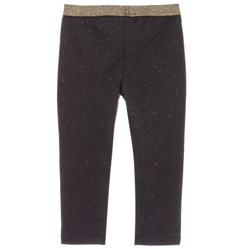 Black & Gold Sparkle Leggings 