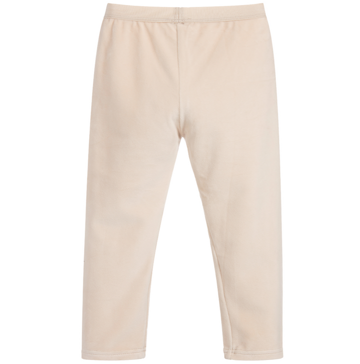 Beige Velvet Leggings
