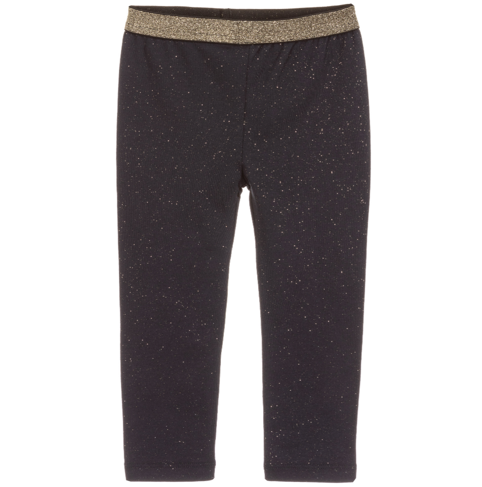 Black & Gold Sparkle Leggings