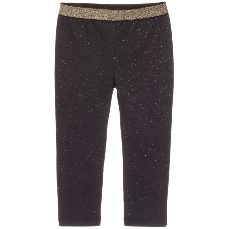 Black & Gold Sparkle Leggings