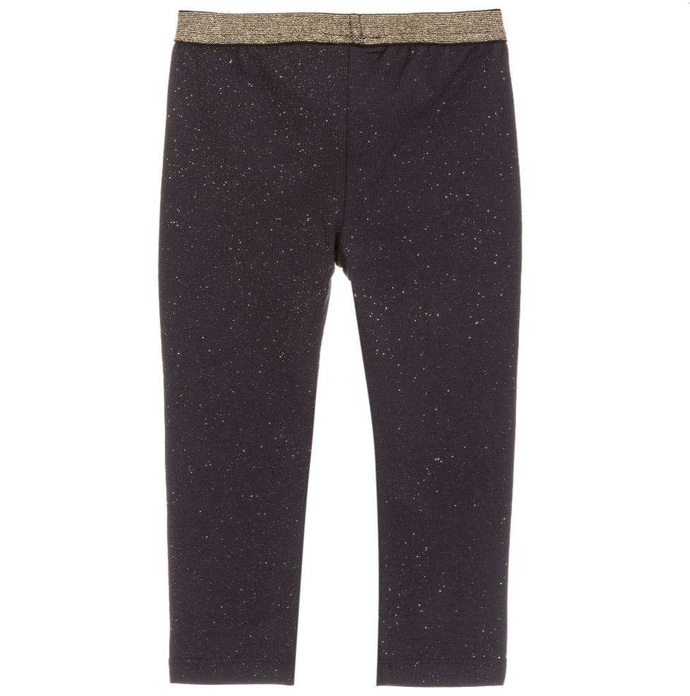 Black & Gold Sparkle Leggings