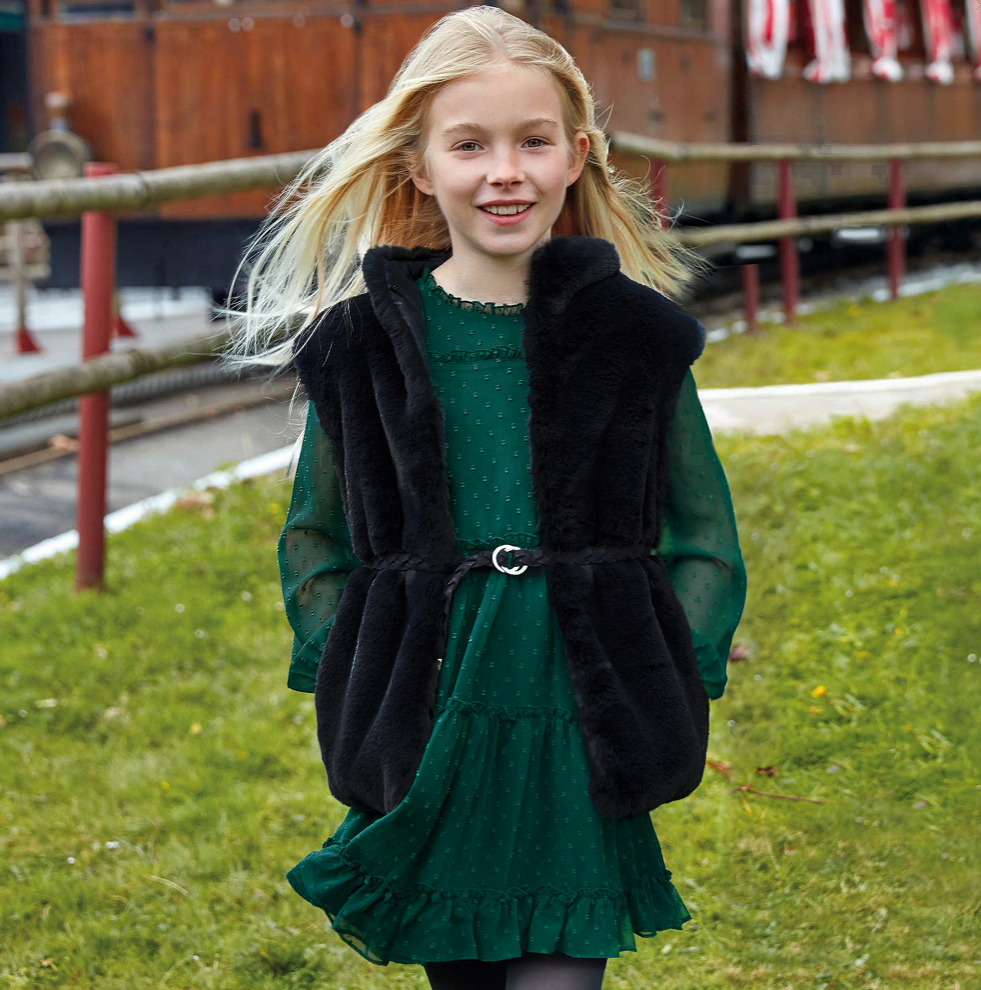 Green Chiffon Dress 