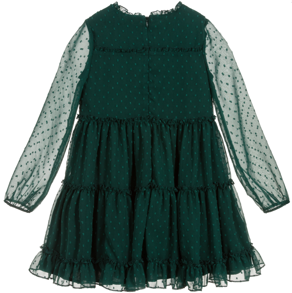 Green Chiffon Dress 
