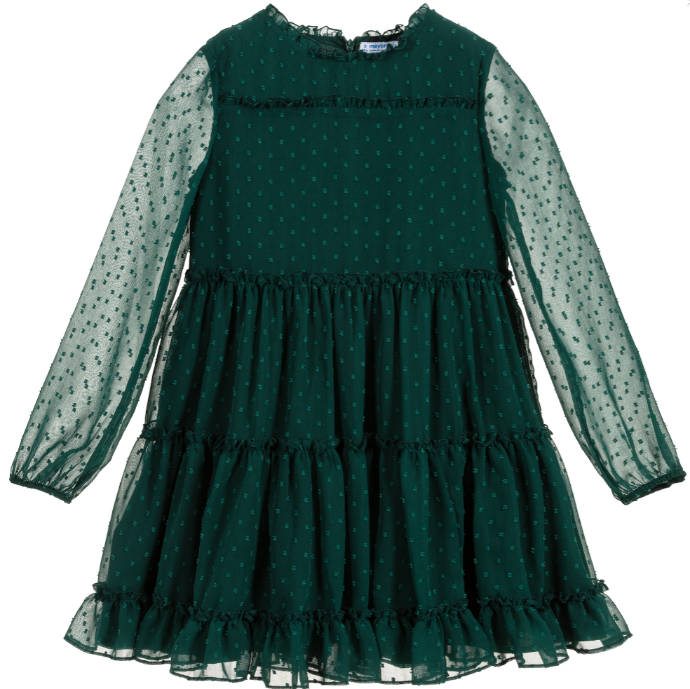 Green Chiffon Dress 