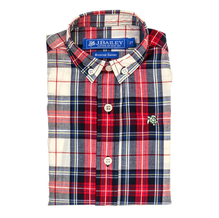 Roscoe Button Down Shirt - Shaw Plaid 