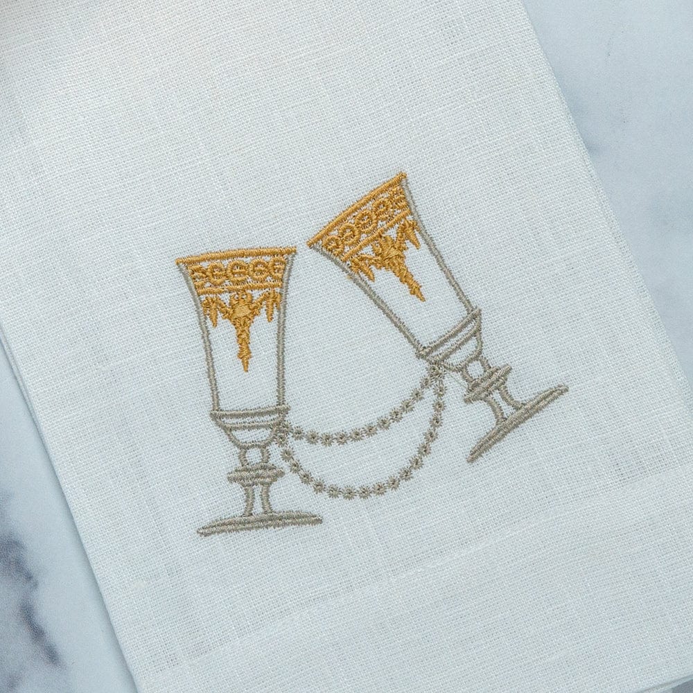 Vetro Gold Glasses Linen Towel