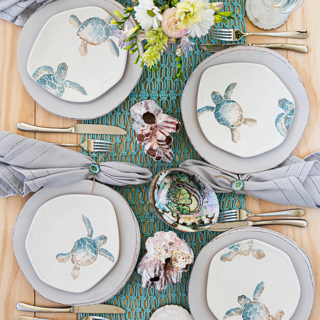 Tartaruga Turtle With Head Salad Plate