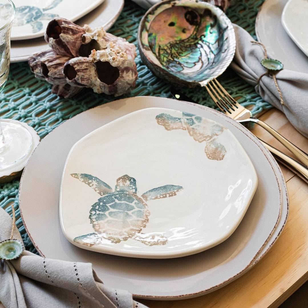 Tartaruga Turtle With Tail Salad Plate
