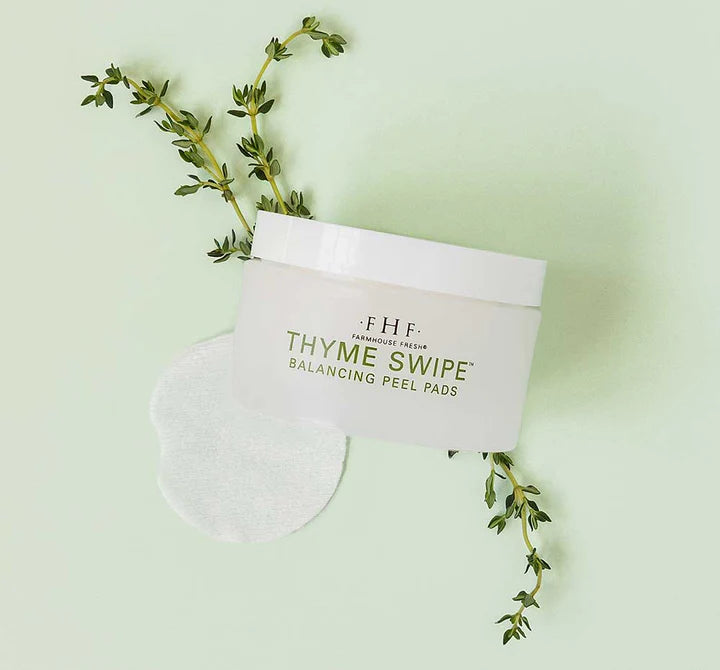 Thyme Swipe: Organic Matcha + Thyme Balancing Peel Pads