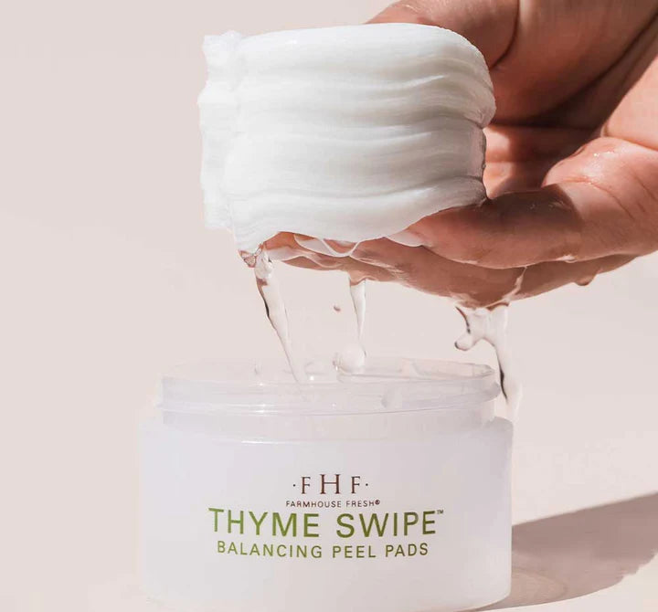 Thyme Swipe: Organic Matcha + Thyme Balancing Peel Pads