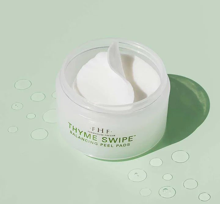 Thyme Swipe: Organic Matcha + Thyme Balancing Peel Pads