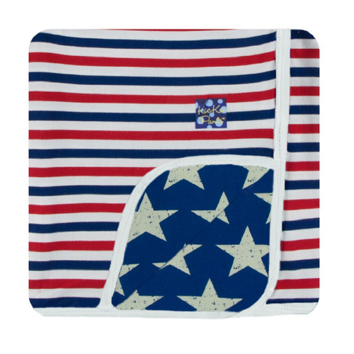 USA w/ Vintage Star Reverse Toddler Blanket