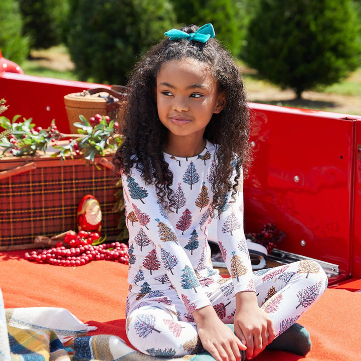 Multi Christmas Trees Baby/Kid/Adult Holiday PJ Set