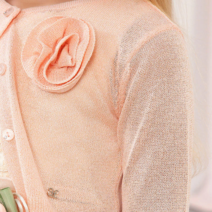 Salmon Tricot Cardigan