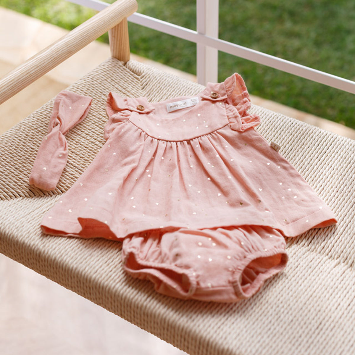 Nude Ecofriends Muslin Dress & Headband Set