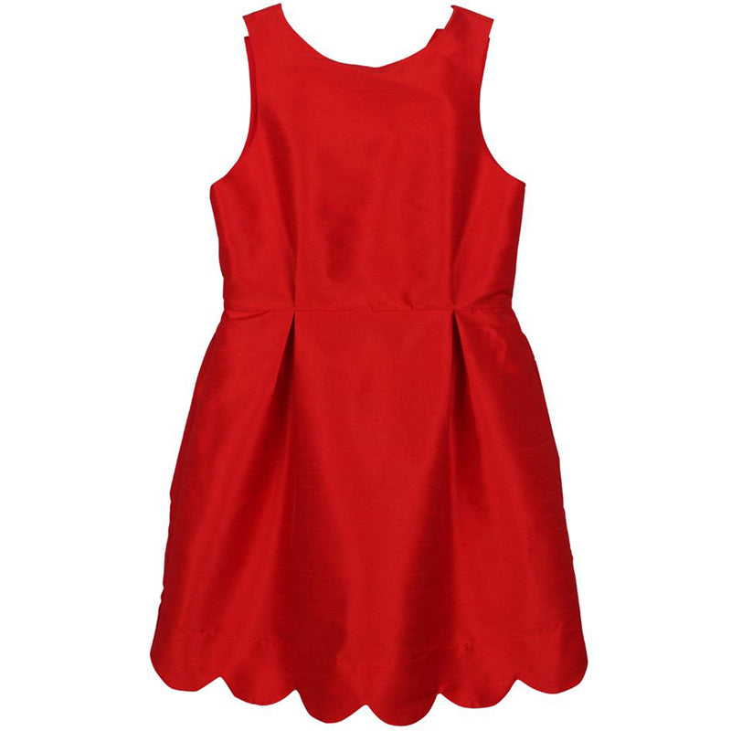 Aviana Red Scallop Dress