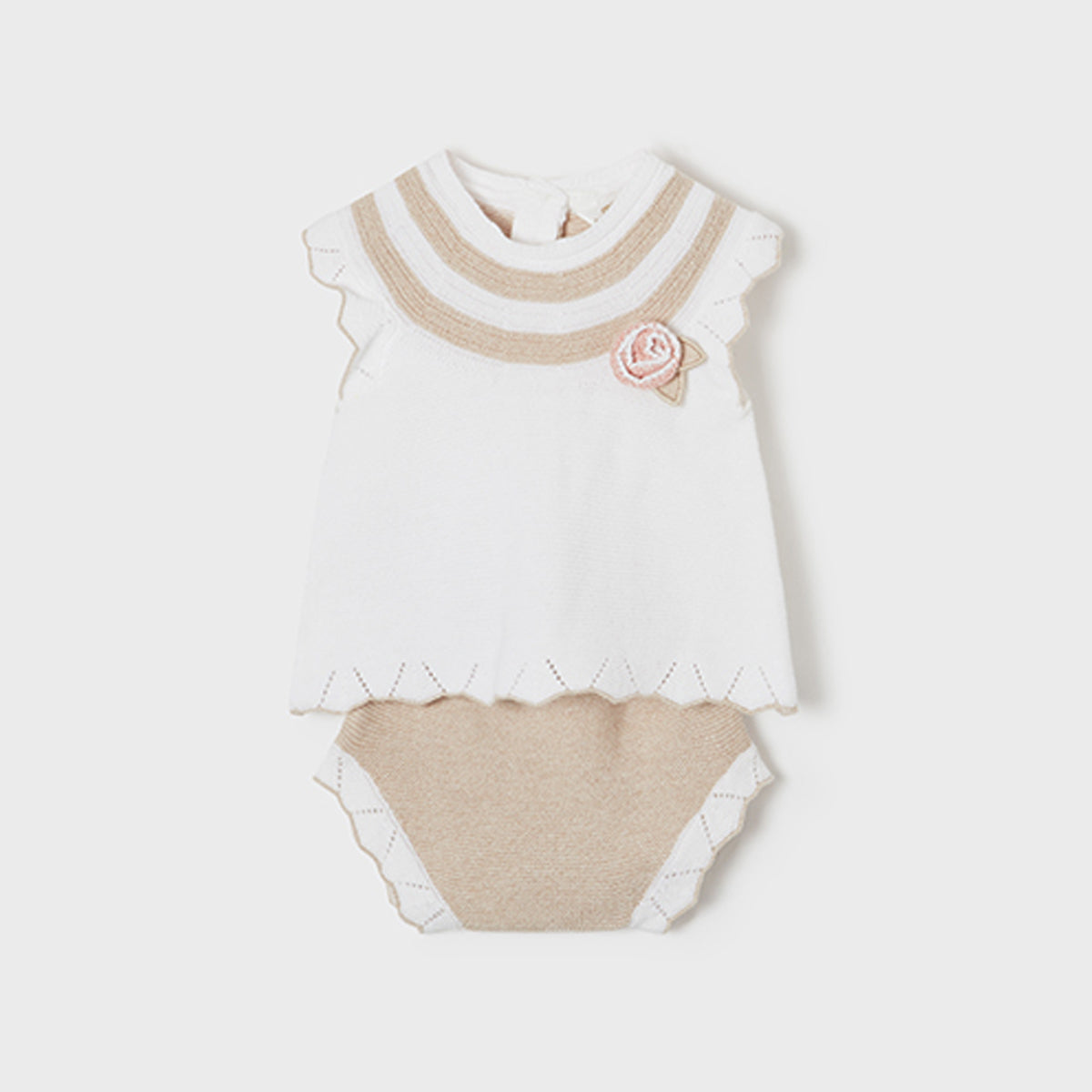 Taupe Ecofriends Knit Short Set