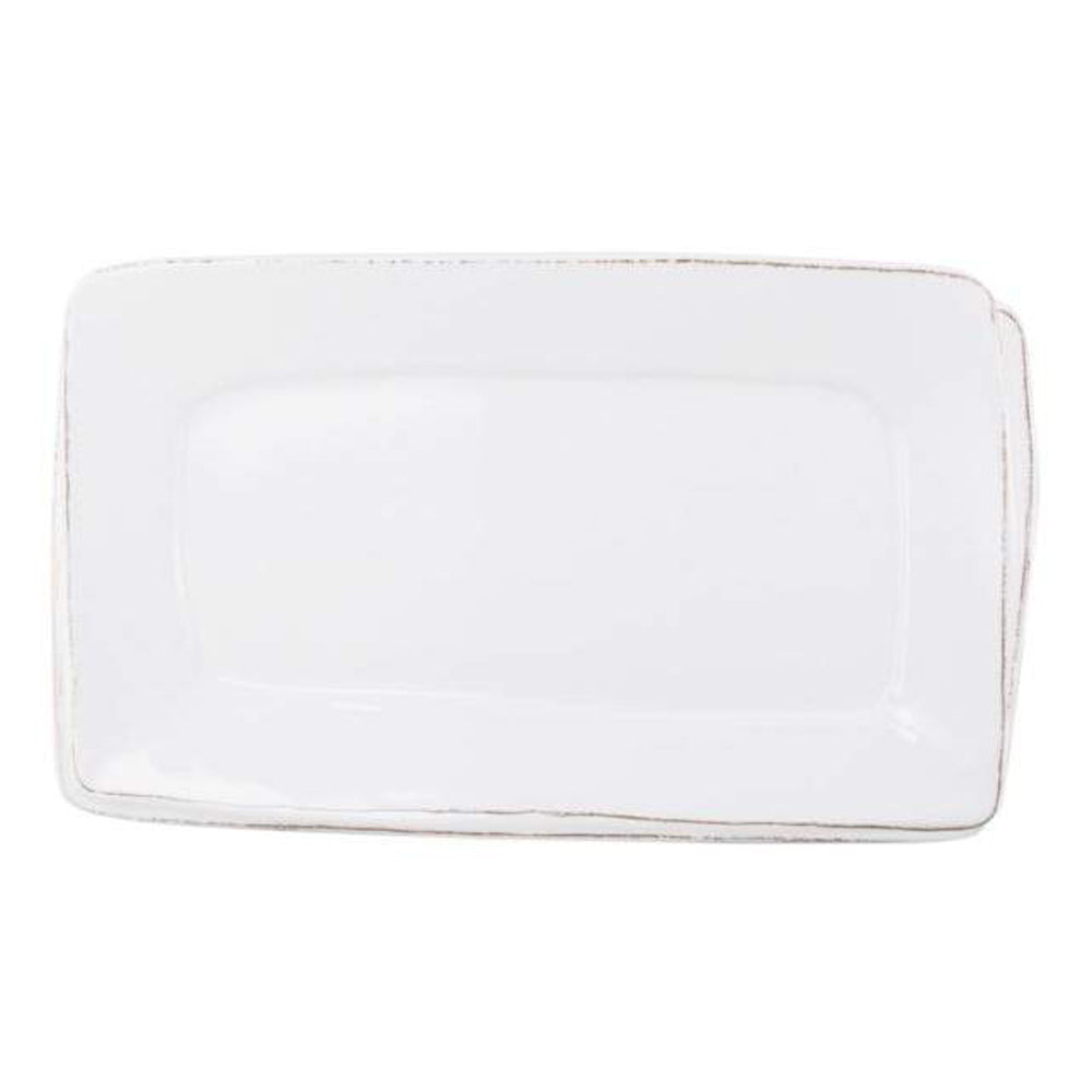 Lastra White Rectangular Platter
